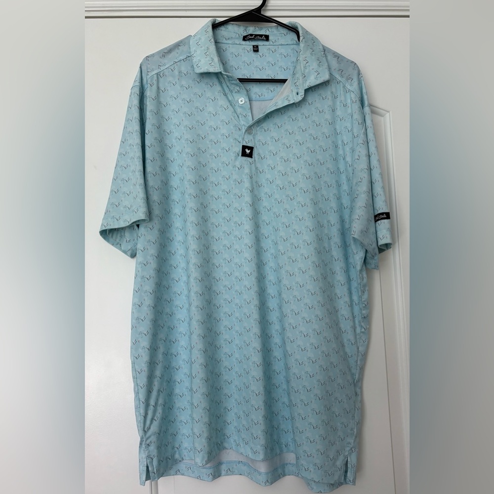 Bad Birdie Lil' Mingos Polo Shirt Blue Men’s Size XL